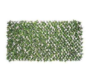 TREILLIS EXTENSIBLE NATURE DECOR, BOIS/PLASTIQUE VERT