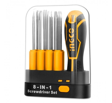 INGCO SET DE TOURNEVIS INTERCHANGEABLES 9 PCS   - AKISD0901