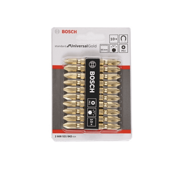 BOSCH 10 embouts double ended 65mm, Standard for UniversalGold SDB set  -2608521042