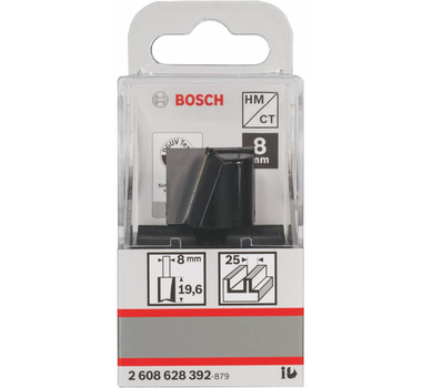 BOSCH  Fraises à rainurer droit - 8 mm, D1 25 mm, L 20 mm, G 51 mm - 2608628392