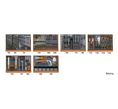 BETA COMPOSITION DE 142 OUTILS EN PLATEAUX THERMOFORMES POUR LA MAINTENANCE INDUSTRIEL - 5904VI/3T