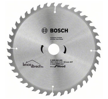 BOSCH Lame de scie circulaire 254x3.0/2.0x30 40T Eco for Wood  -2608644406