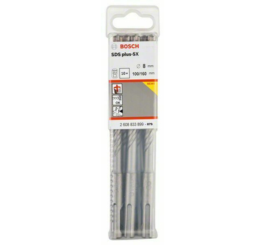 BOSCH SDS plus-5XForets pour marteau perforateurs 10pcs SET of 8x100x160  -2608833899