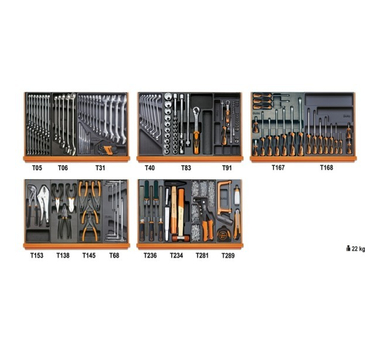 BETA COMPOSITION DE 153 OUTILS EN PLATEAUX THERMOFORMES POUR LA MAINTENANCE INDUSTRIEL - 5904VI/2T