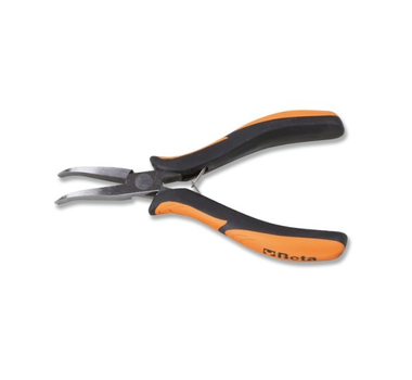 BETA Pince de précision à becs plats coudés longs lisses branches gainées confort bi-matières - 1172BM/P