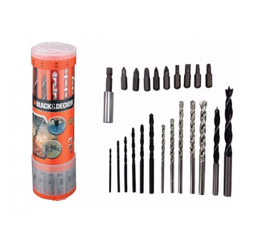 BLACK+DECKER SET FORÊTS ET EMBOUTS 23PCS - A7102-XJ