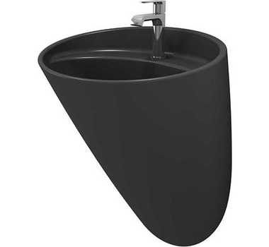 BOCCHI VENEZIA Lavabo Monobloc suspendu Noir mat - 1083N