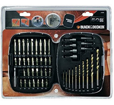 BLACK+DECKER SET DE FORÊTS ET EMBOUTS 50PCS- A7093-XJ