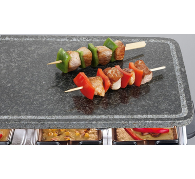 SEVERIN Grill-Raclette 8P avec Pierre Naturelle 1700W Plastique.Acier Inoxydable Noir - RG 2374