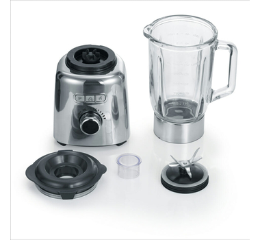 SEVERIN Blender avec Récipient en Verre, 1,5 L 1.000 W, SM 3710, Inox/Noir - SM 3710