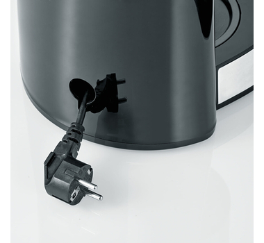 SEVERIN Cafetiere; verseuse en verre avec échelle d'eau jusqu'à 10 KA 4825tasses acier inoxydable brossé noir - KA 4825