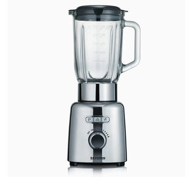 SEVERIN Blender avec Récipient en Verre, 1,5 L 1.000 W, SM 3710, Inox/Noir - SM 3710