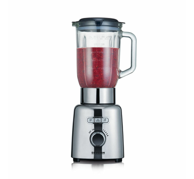 SEVERIN Blender avec Récipient en Verre, 1,5 L 1.000 W, SM 3710, Inox/Noir - SM 3710