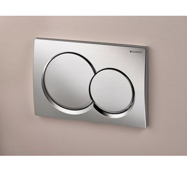 GEBERIT Plaque de commande WC ALPHA 01 CHROME BRILLANT - 115.035.21.1