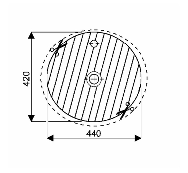 GEBERIT VARIFORM Oval Vasque à emboiter Blanc 50 x 45 cm - 500.712.01.2