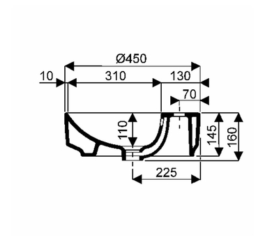 GEBERIT VARIFORM Rond Vasque à poser 45 x 45 cm - 500.769.01.2