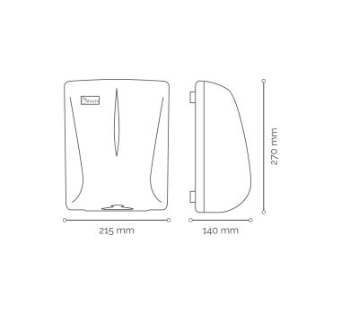 DITEHI Sèche-main automatique V2 Chromé 1800 W - SPA200TG