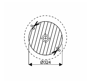 GEBERIT VARIFORM Rond Vasque à encaster par le dessous Blanc 42 x 42 cm - 500.746.01.2