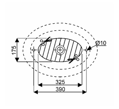 GEBERIT VARIFORM Oval Vasque à poser 55 x 40 cm - 500.771.01.2