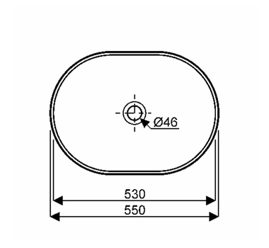 GEBERIT VARIFORM Oblongue Vasque à poser 55 x 40 cm - 500.774.01.2