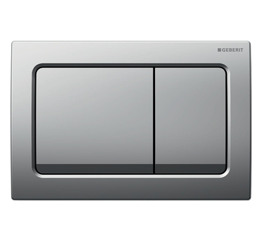 GEBERIT Plaque de commande WC ALPHA 30 CHROME MAT - 115.055.46.1