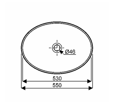 GEBERIT VARIFORM Oval Vasque à poser 55 x 40 cm - 500.771.01.2