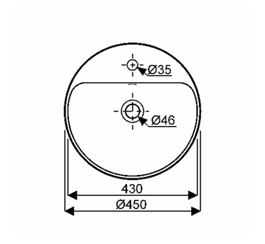 GEBERIT VARIFORM Rond Vasque à poser 45 x 45 cm - 500.769.01.2