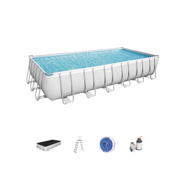 BESTWAY Piscine hors sol rectangulaire Power Steel™ 732 x 366 x 132 cm - 56475