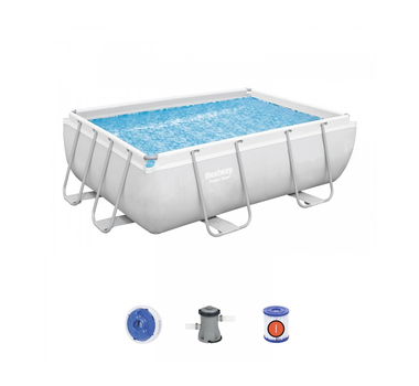 BESTWAY Piscine hors sol rectangulaire Power Steel™ 282 x 196 x 84 cm - 56629