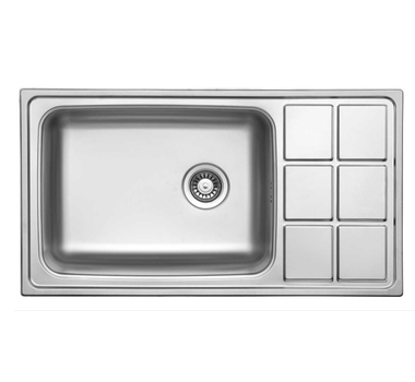 GÖSLAR Evier de cuisine encastrable Brillant 91,5x51 - GOS-LT915