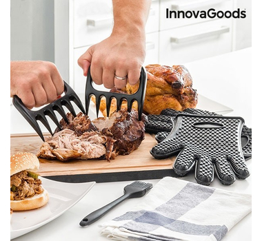 INNOVAGOODS  Griffes Pour Viande + Gants + Pinceau - V0100425