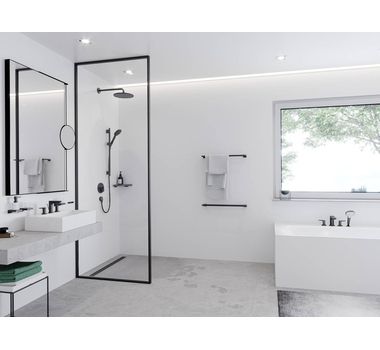 HANSGROHE Bras de Douche Mural S 38,9 Cm Chromé Fix, Rond - 27413000