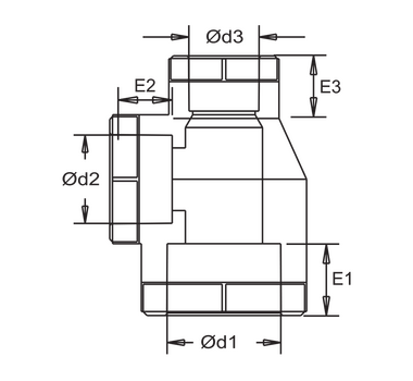 FORMÜL TE réduit PP-R 90° Ø 90/63/90 - ITE-906390