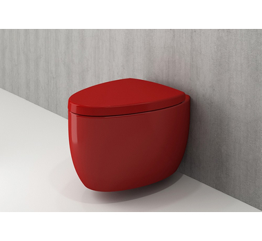 BOCCHI ETNA Pack WC suspendue rouge Cuvette + Abattant amortissable - 1116.004.012