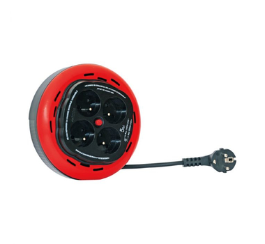 INGELEC Rallonge électrique à usage domestique de 5 m Rouge - 1744/5