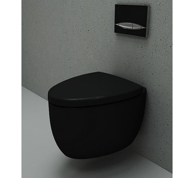 BOCCHI ETNA Pack WC suspendue Noir mat Cuvette + Abattant amortissable - 1116.004.0126