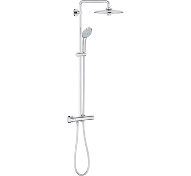 GROHE Colonne de douche thermostatique Euphoria 260, Argent, tête Ronde 260mm - 27296002