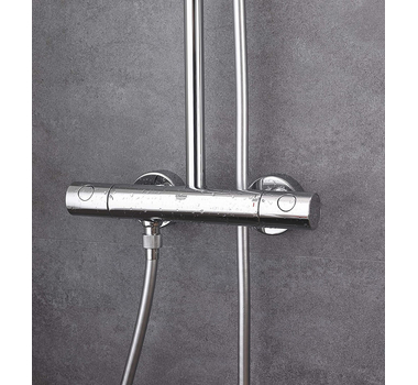 GROHE Colonne de douche thermostatique Euphoria 260, Argent, tête Ronde 260mm - 27296002