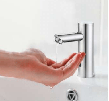 Robinet avec capteur: lavage hygiénique des mains