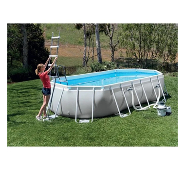 INTEX Piscine Hors Sol prism frame ovale tubulaire 610 x 305 x 122 cm - 26798NP