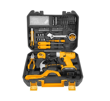 INGCO Coffret visseuse 12v + 127 outils et accessoires - HKTHP11281