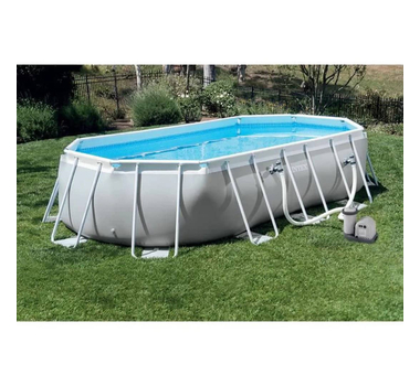 INTEX Piscine Hors Sol prism frame ovale tubulaire 610 x 305 x 122 cm - 26798NP