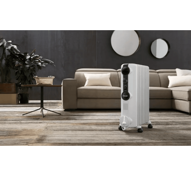 DELONGHI Radiateur à bain d'huile blanc 9 éléments 2000W - TRRS 0920