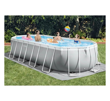 INTEX Piscine Hors Sol prism frame ovale tubulaire 610 x 305 x 122 cm - 26798NP