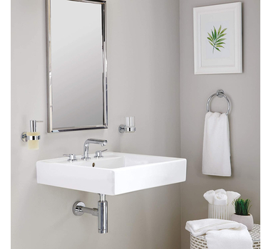 GROHE Essentials Métal 7.48-in. Anneau porte-serviette, Starlight Chrome - 40365001