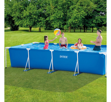 INTEX Piscine tubulaire Hors sol Metal Frame 4,50 x 2,20 x 0,84 m + Épurateur 1,7 m³ - 28274NP