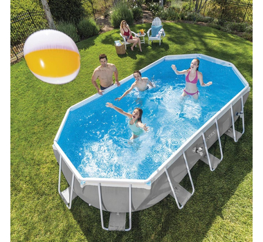 INTEX Piscine Hors sol ovale PREMIEUM 5.03 x 2.74 x 1.22 m - 26796NP