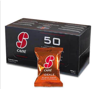 ESSSE CAFFE Kit 50 Capsules Café Ideale Espresso Goût plein 50% caféine