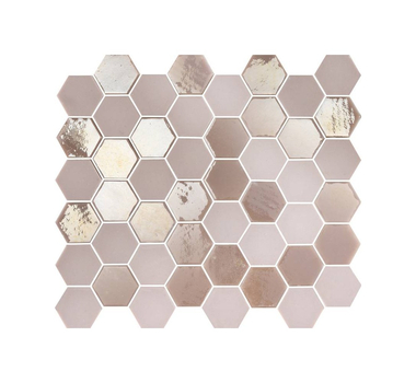 TOGAMA Mosaique hexagonale Sixties rose tomette 32x27 cm – Paquet 1 m2