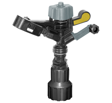 Mini asperseur rotatif Sayim 9023 avec brise-jet, montrant le corps compact et le raccord 1/2 pouce